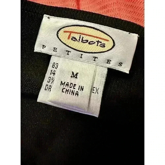 Talbots Top Womens Med Petite Black Sleeveless V Neck Silk Blend Stretch 3/4 - Picture 4 of 7